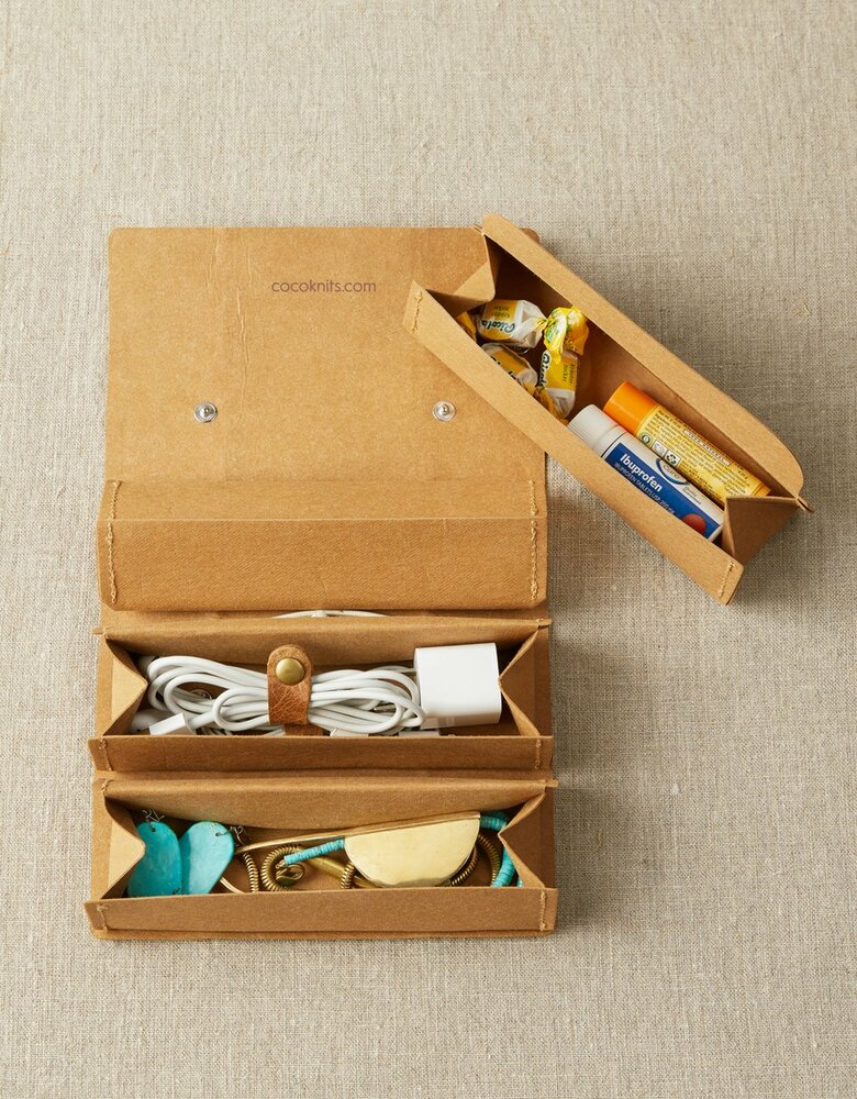 Cocoknits Accessory Roll , Grey &amp; Kraft