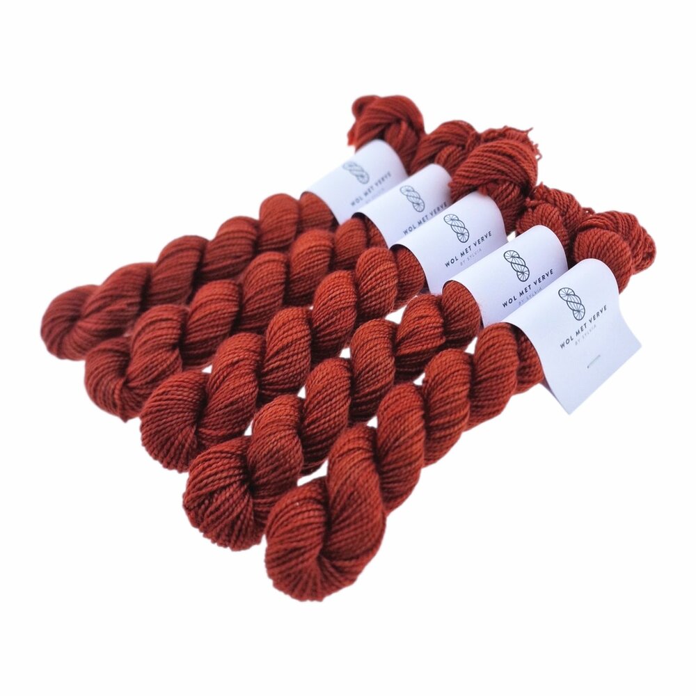 Merino Twist Sock Mini - Brick 0126
