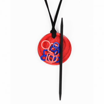 KnitPro Magnetic  Necklace kit, Cherry Berry
