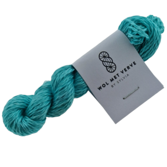 Pure Silk Borduurzijde - Bright Aqua