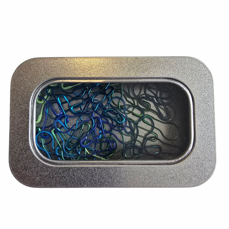 Open Stitch Markers - Blauw/Groen