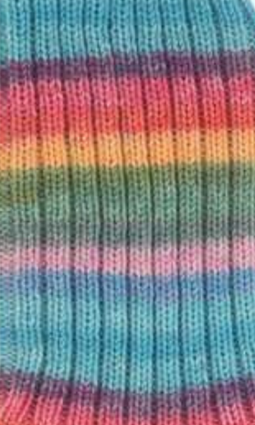 Simple Sock - Self striping 25-019