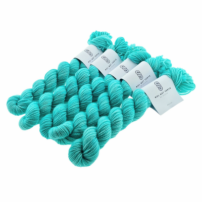 Merino Twist Sock Mini - Bright Aqua Light